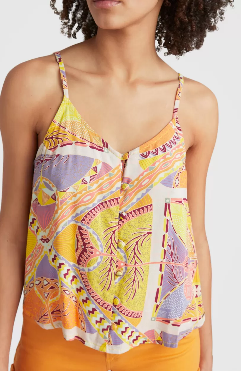 Flash Sale O’Neill Tanktop Tiare Woven | Yellow Scarf Print