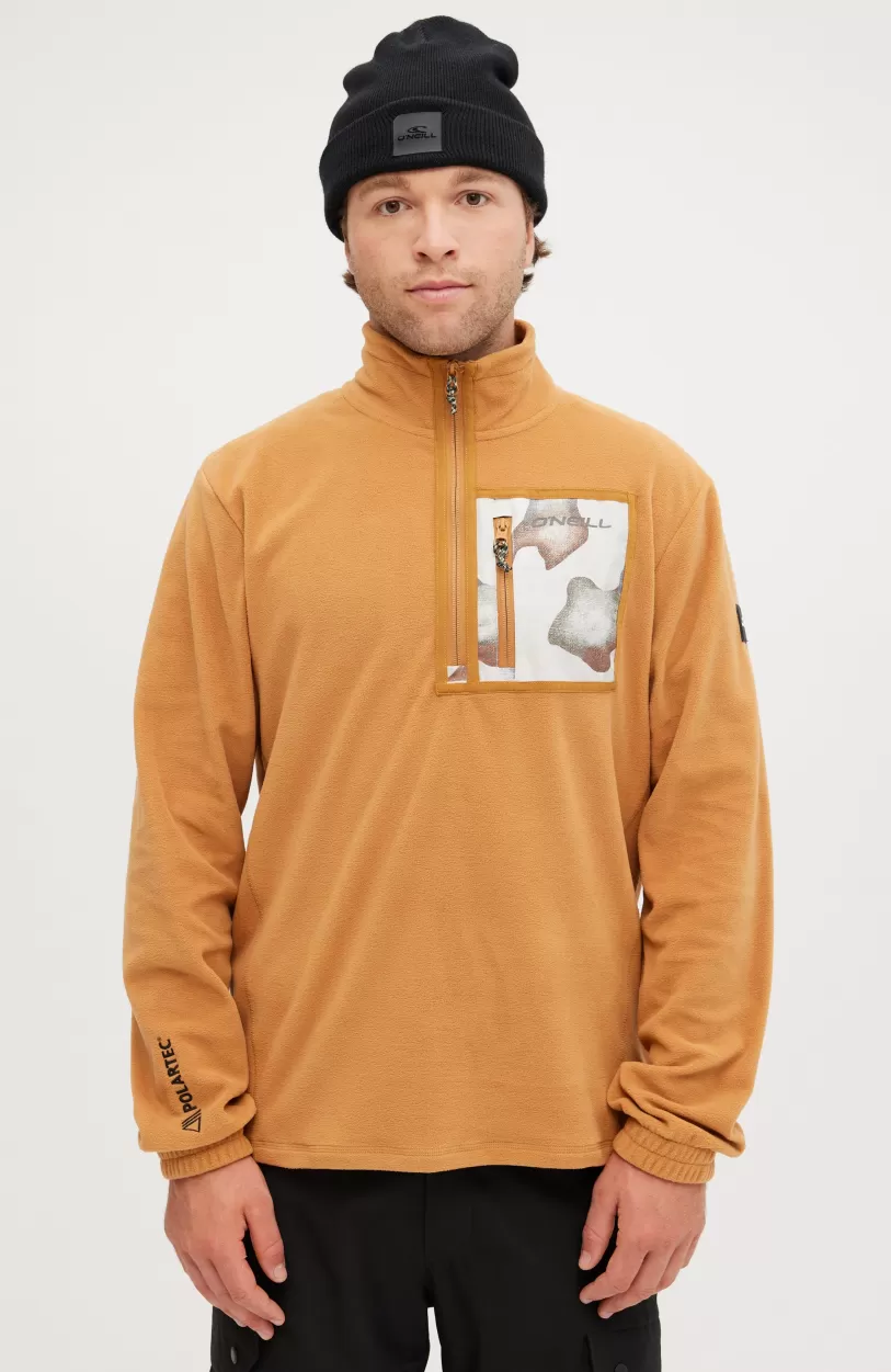 Outlet O’Neill Trui Utility Light Fleece Met Halve Rits | Rich Caramel