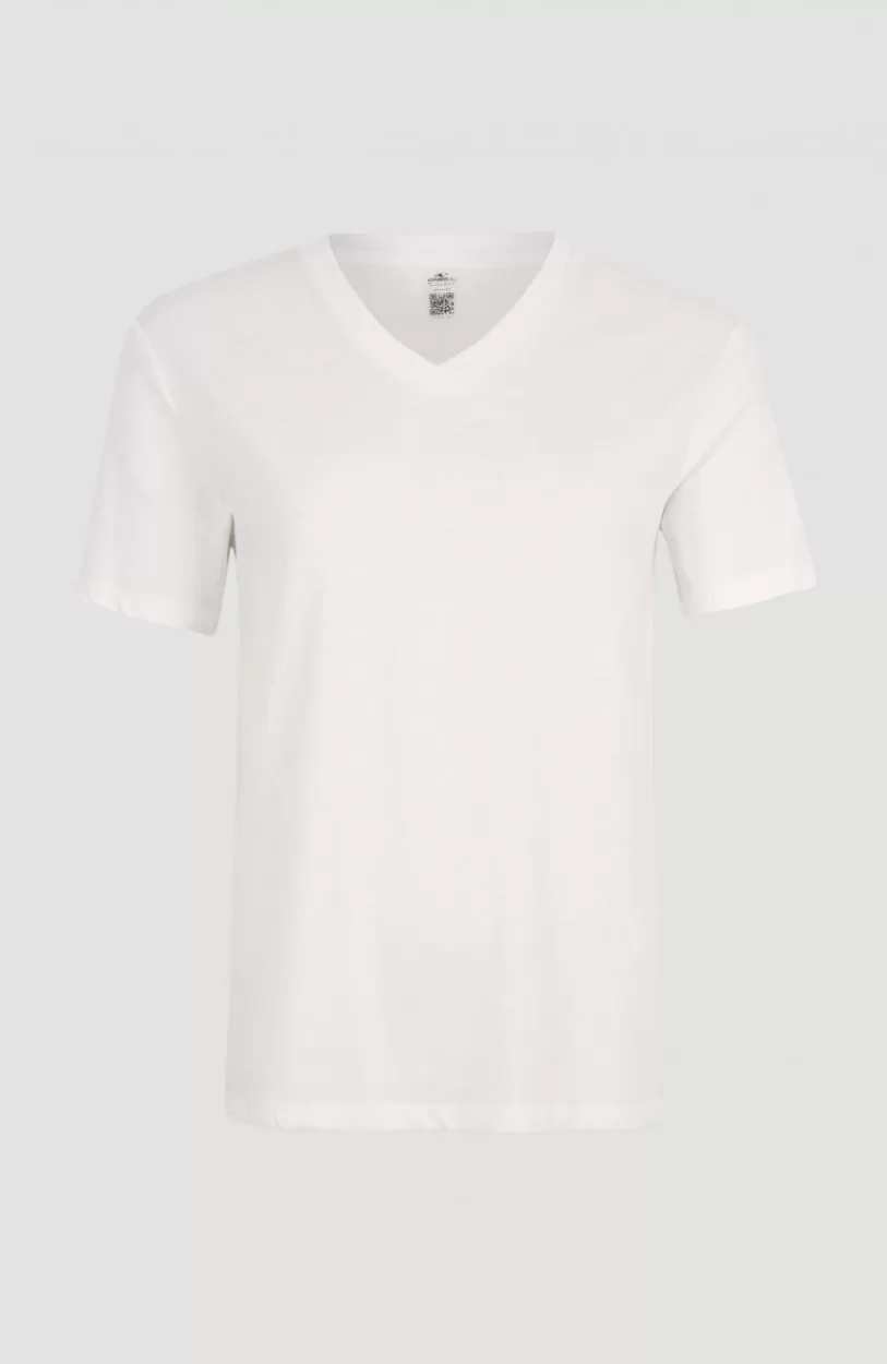 Fashion O’Neill T-shirt Essentials Met V-hals | Snow White