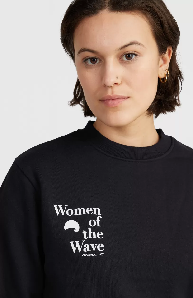 Clearance O’Neill Women Of The Wave Crew Sweater | Black Out