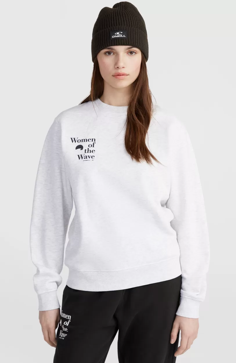 Store O’Neill Women Of The Wave Crew Sweater | White Melange