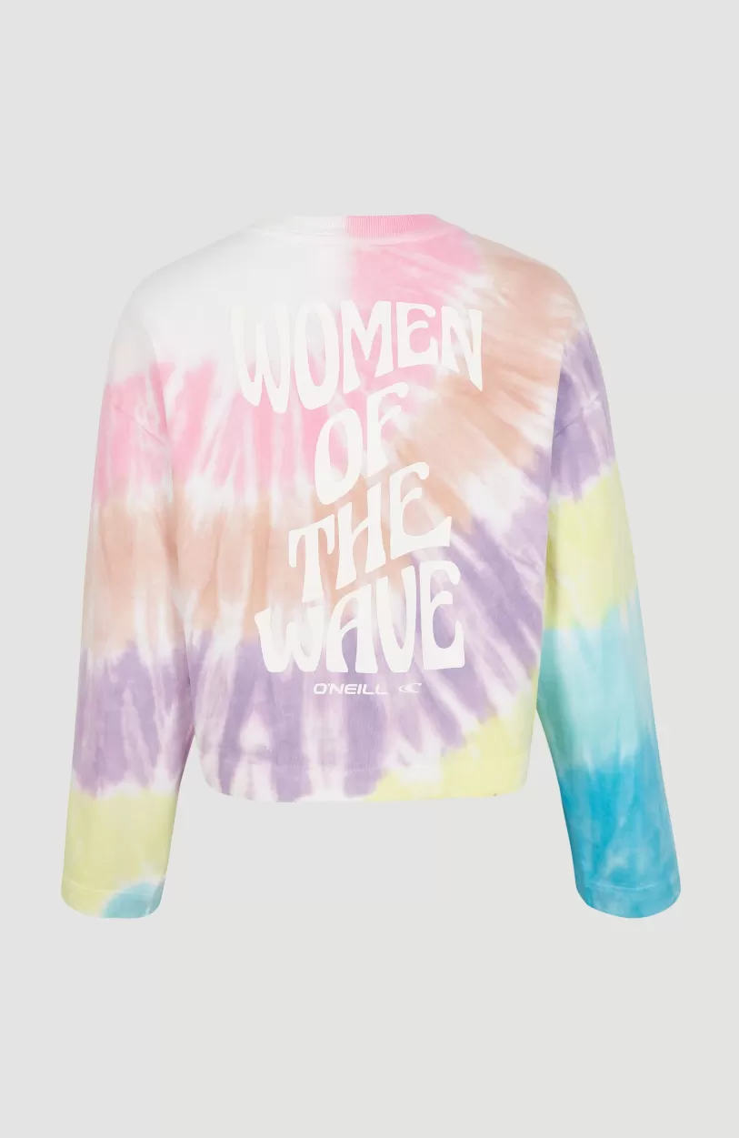 Online O’Neill Women Of The Wave Crew Sweatshirt | Blue Tie Dye