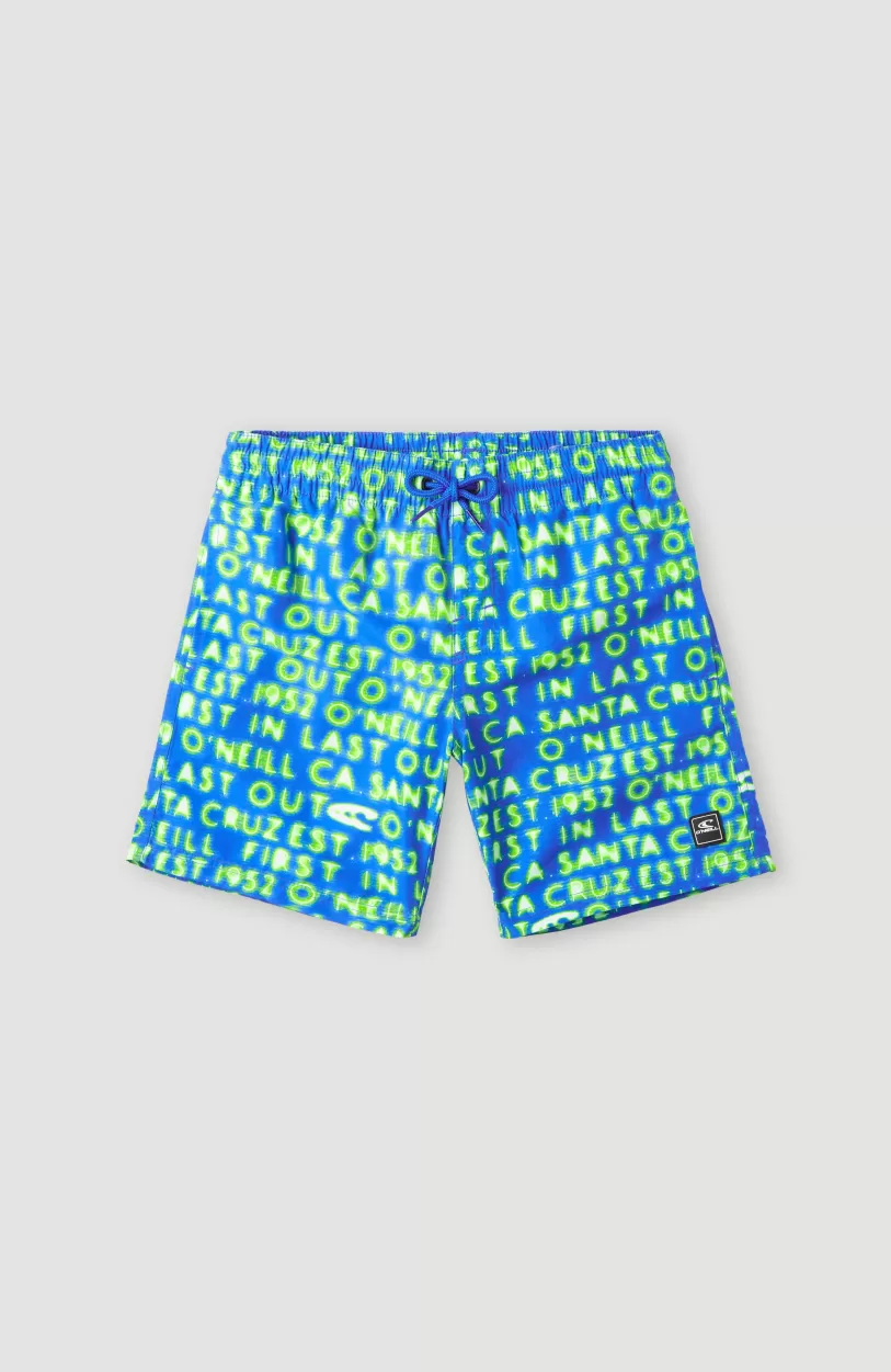 Discount O’Neill Zwemshort Cali Gradient 14'' | Bright Blue Neon Lights