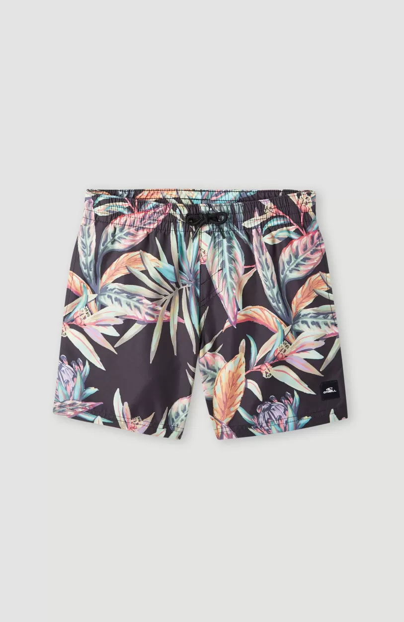 Store O’Neill Zwemshort Cali Print 13'' | Black Tropical Flower