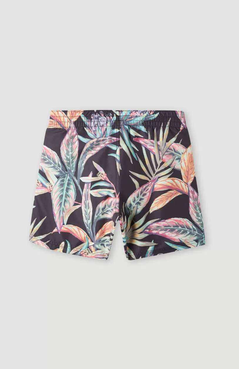 Store O’Neill Zwemshort Cali Print 13'' | Black Tropical Flower