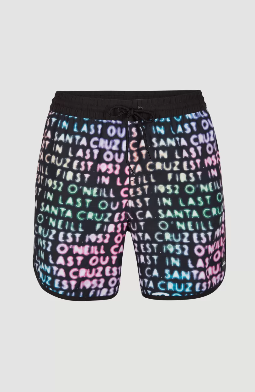 Sale O’Neill Zwemshort Scallop Neon 16'' | Black Neon Lights