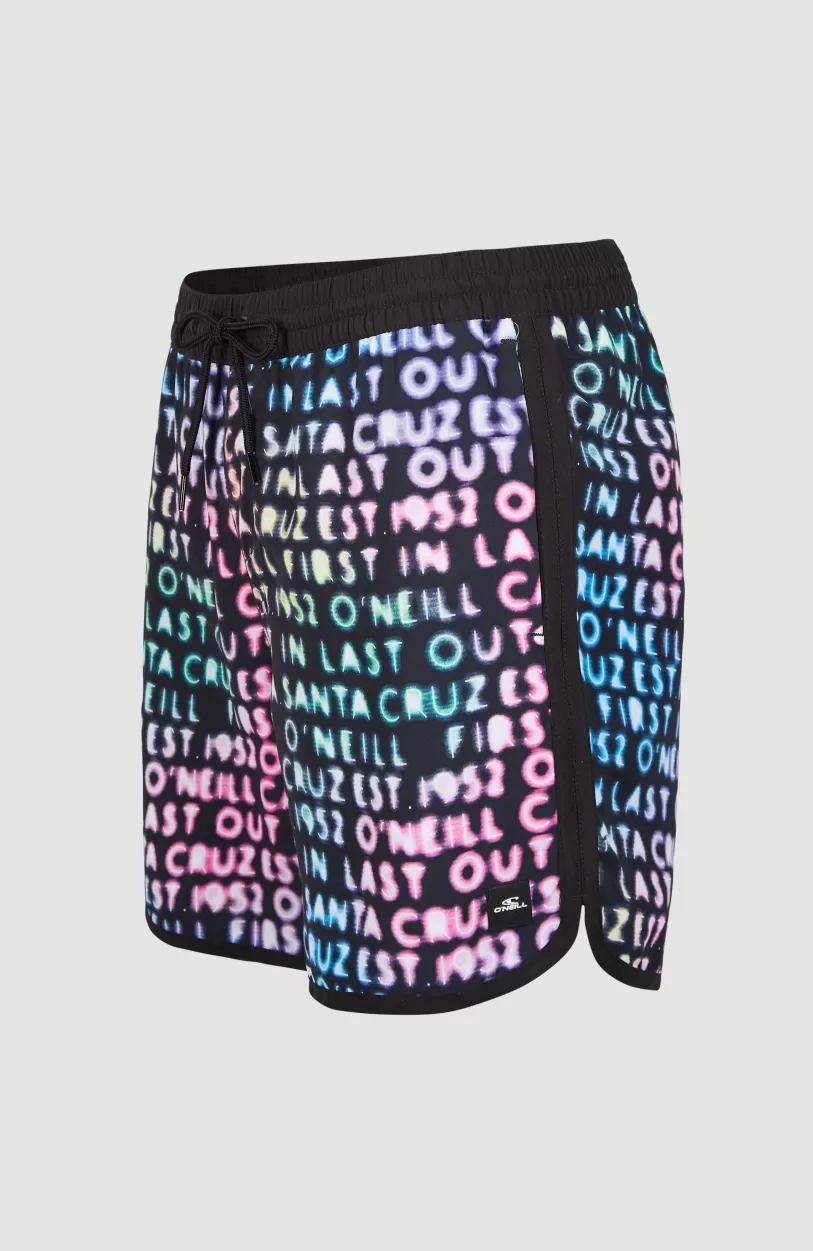 Sale O’Neill Zwemshort Scallop Neon 16'' | Black Neon Lights